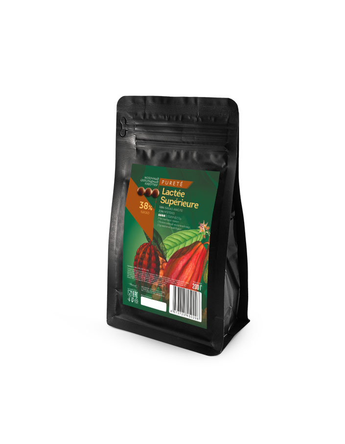 Шоколад молочный Lactee Superieure 38% Cacao Barry (0,2 кг)